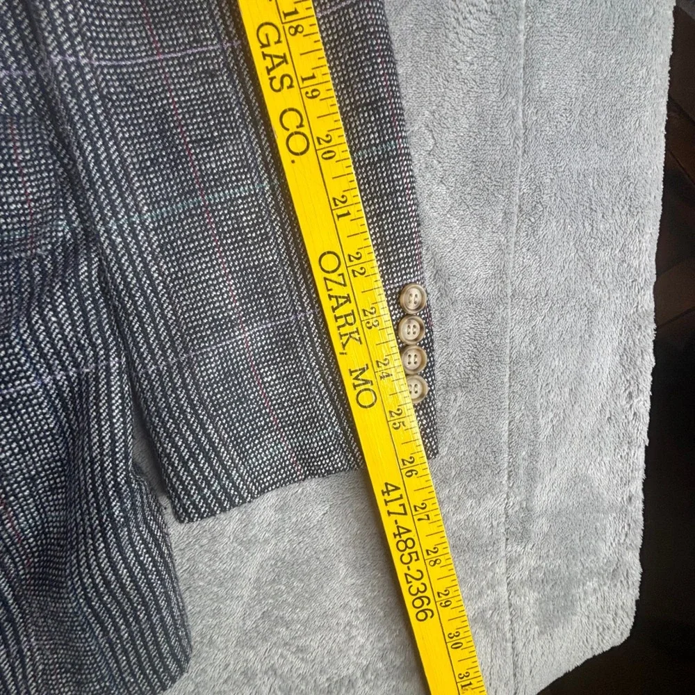 Hunter Haig Blazer Mens 42R Gray Glen Plaid‎ Wool Blend Vintage Jordan Marsh USA